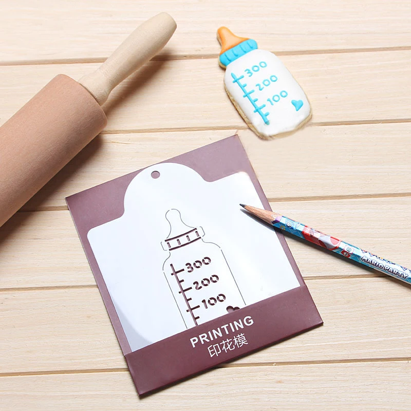 Бутылочки печенье Трафареты блин Бисквит резак помощник Кофе рисовать формы