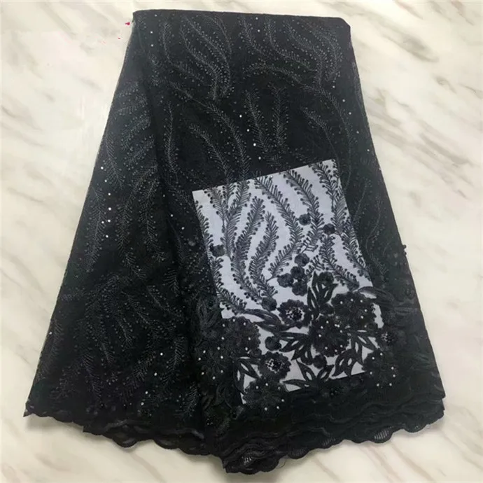 2019 Latest beads stones White Laces Fabrics High Quality Tulle African Fabric For Wedding Dress French Lace | Дом и сад