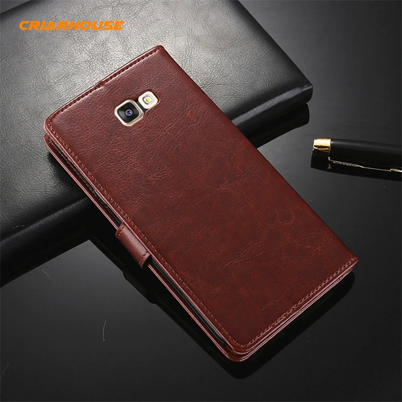 Кожаный мягкий силиконовый чехол бумажник Crazy Horse для Samsung Galaxy J1 J3 J5 J7 Prime 2016 A3 A5 A7 2017