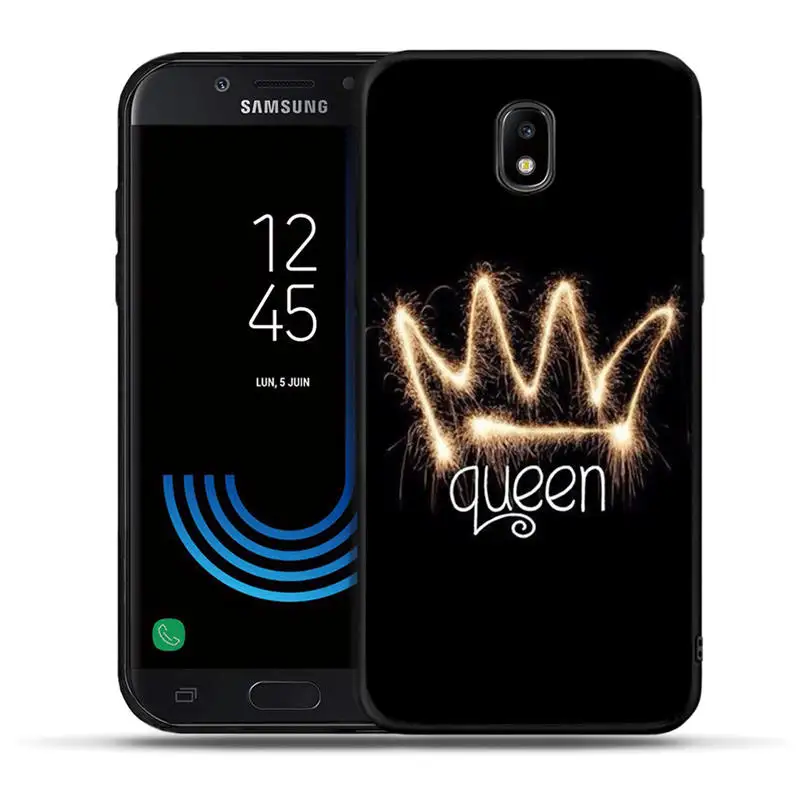 Роскошный черный чехол для телефона Samsung Galaxy J3 J5 J7 2016 2017 G530 J6 2018 мягкий силиконовый