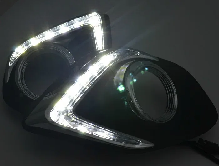 EOsuns led drl Дневной ходовой светильник для Mitsubishi ASX 2013, объектив проектора, высокое качество, беспроводной переключатель, управление диммером