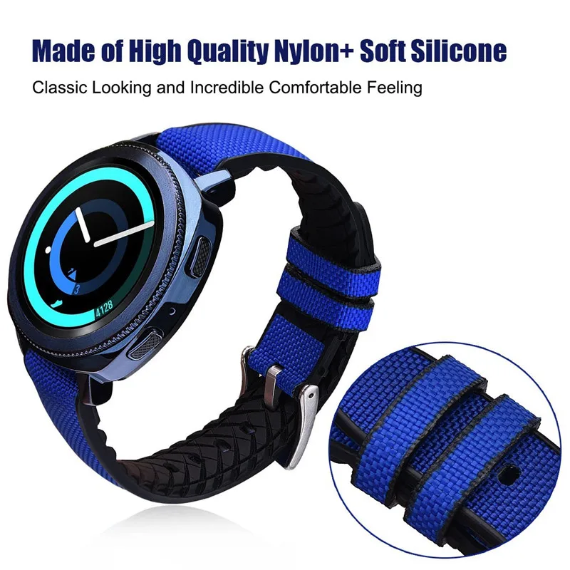 Шестерни Sport Band V Моро 2018 Новый 20 мм нейлон + Силиконовые часы Бретели для нижнего