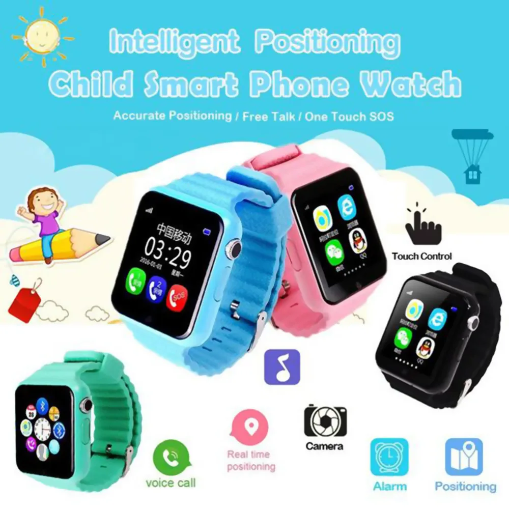 Детская безопасность анти потеря gps трекер водонепроницаемые Смарт часы V7K 1 54
