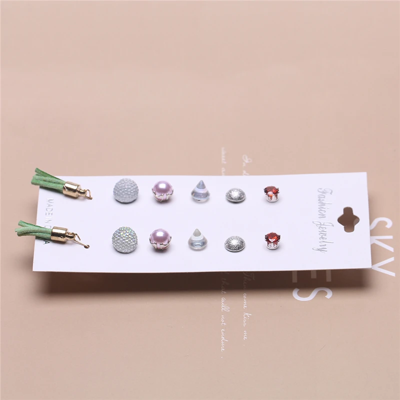 Комплект сережек для женщин и девочек CARTER LISA набор гвоздиков без никеля