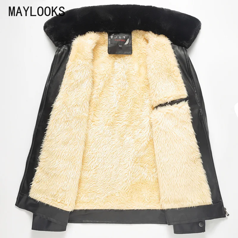 Мужская кожаная куртка брендовая Высококачественная верхняя одежда из