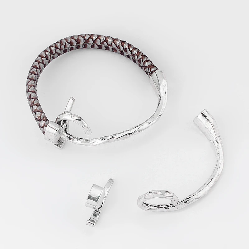 3 Sets Toggle Half Cuff Bracelet Findings For 10x6mm Licorice Leather or Multi strand Cord | Украшения и аксессуары