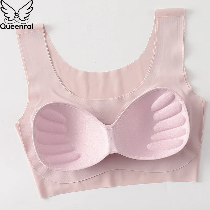 Queenral пуш-ап бесшовный Женский комплект нижнего белья без проволоки повседневный