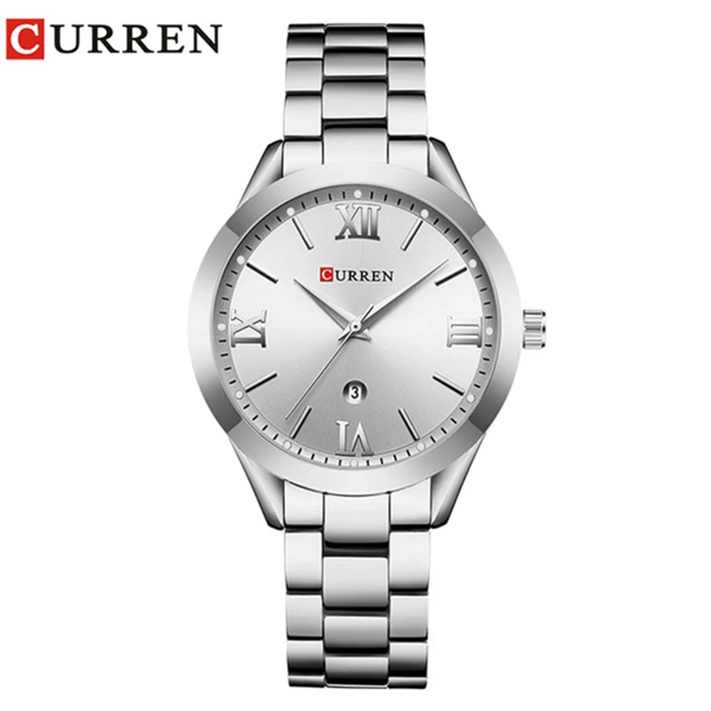 CURREN 9007, часы из розового золота, женские кварцевые часы, Дамский Топ бренд, роскошные женские наручные часы, женские часы, Relogio Feminino - Цвет: White White