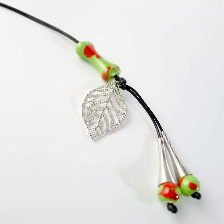 Цзиндэчжэнь керамические ювелирные изделия из кости длинные веревки ожерелья с