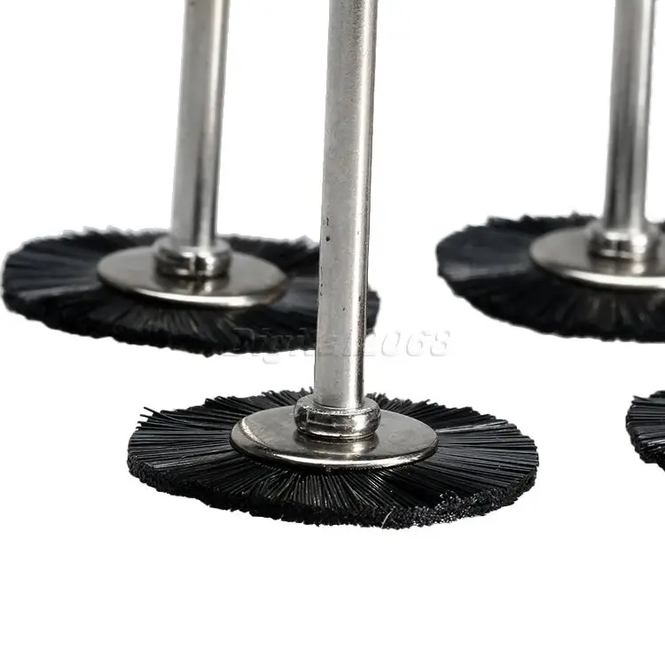 5 шт. плоское нейлоновое колесо со щетиной абразивная щетка для бура вращающегося