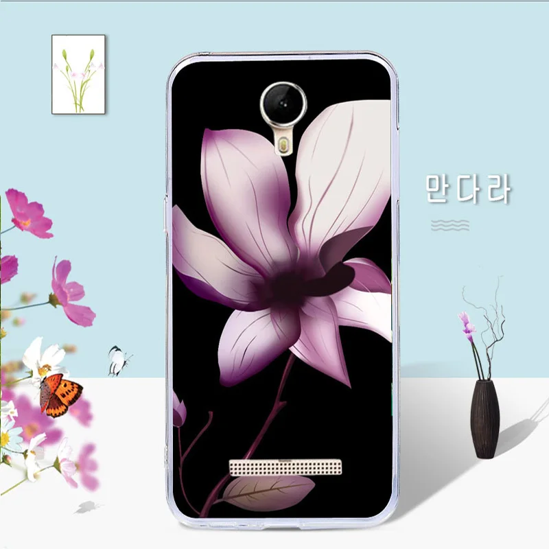 Case For Micromax Canvas Spark 2 Pro Q351 Cover Printed Cute Flamingo Flower Tower Leaves Soft TPU Shell Drawing |