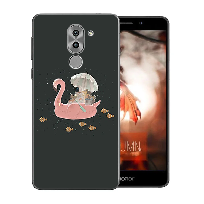 For Huawei Honor 6X Phone Cases Soft Silicone Flamingos Pattern Back Cover for GR5 2017 Mate9 Lite Matte Protect Funda |