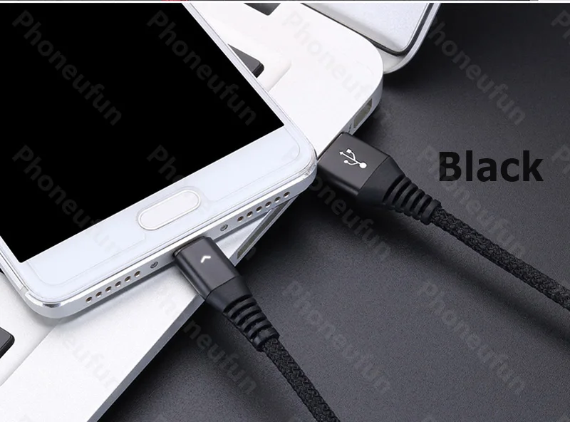 0,3 A быстрая зарядка 1,2 м короткий 1,8 м зарядный кабель для iPhone XS Max XR X 7 8 6s Plus Xiaomi Redmi type C Micro USB светодиодный кабель - Цвет: Black