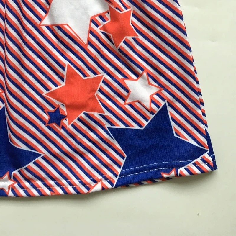 Новинка 2019 года платье для маленьких девочек с круглым вырезом и принтом звезды