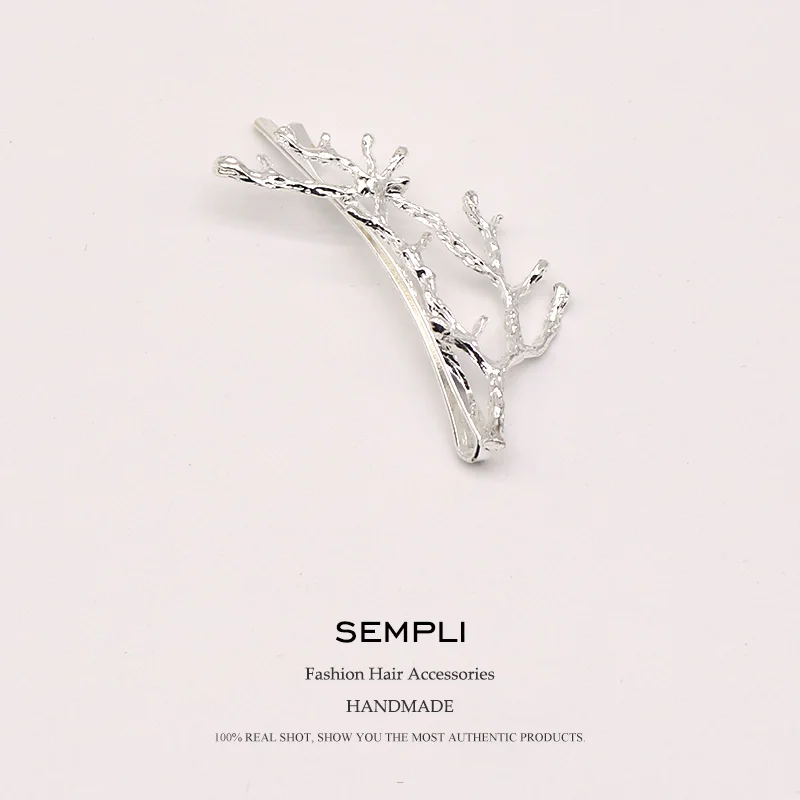 1 шт. ветка из сплава шпильки Листья для женщин девушек мода Рога заколки-пряжки в