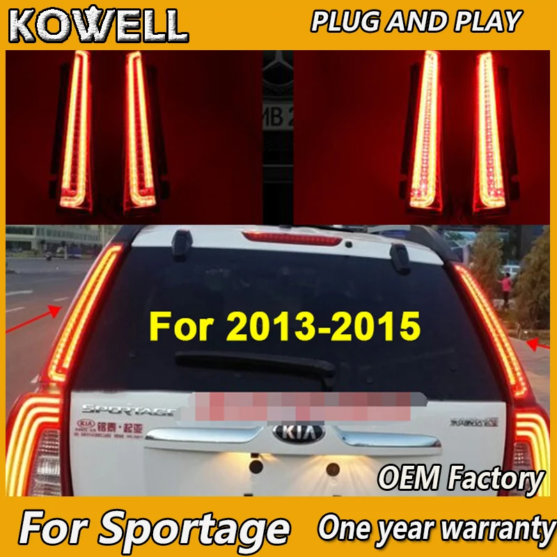 KOWELL автомобильный Стайлинг для Sportage задние фонари 2013- для Kia Sportage светодиодный задний фонарь задний багажник крышка лампы drl+ сигнал+ тормоз+ reve
