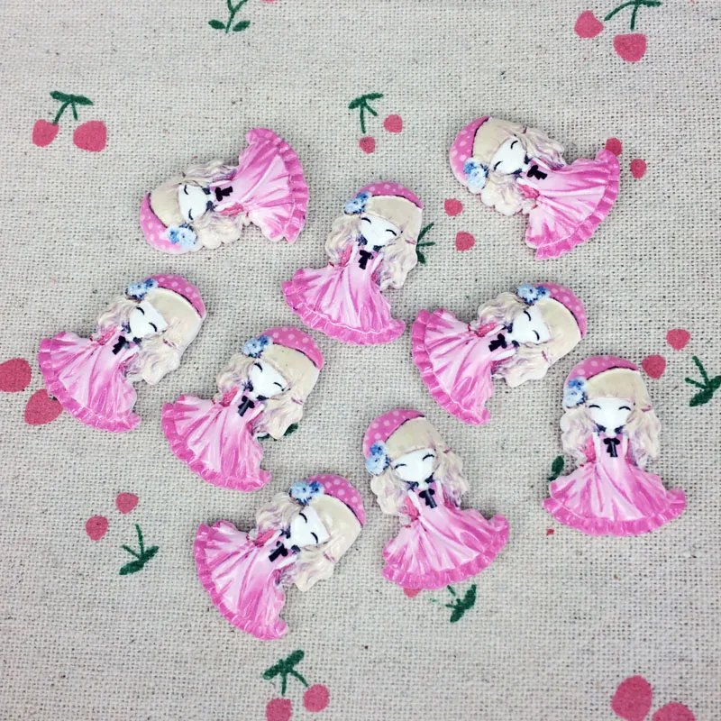 10 шт. Кабошон из смолы с плоской задней поверхностью кавайная корейская девочка