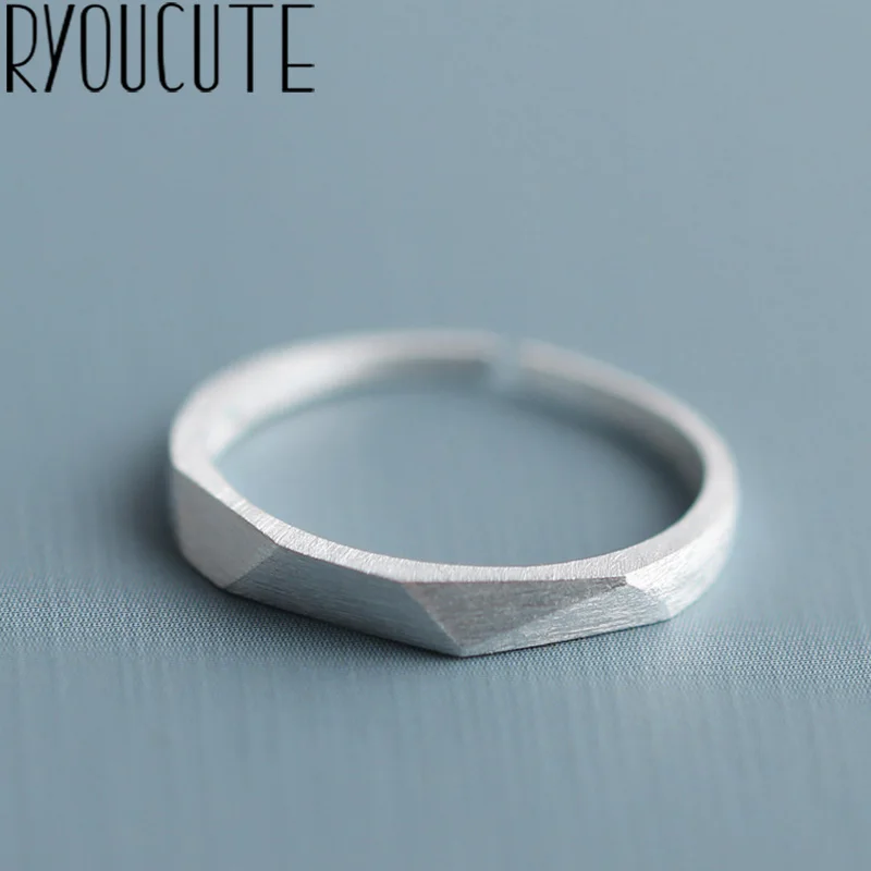 Bijoux модное Настоящее 925 пробы Серебряное геометрическое кольцо для женщин Boho регулируемое S925 античное кольцо Anillos joyas de plata