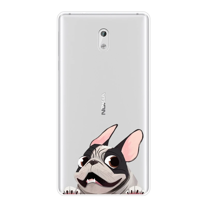 Силиконовый чехол для телефона Nokia 7 Plus X6 с изображением собаки французского