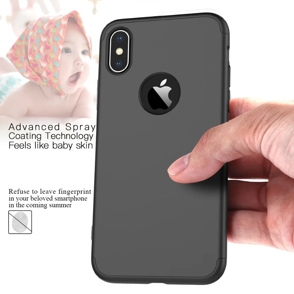 Роскошный Жесткий Чехол для iphone 5 5s SE 6 6s 7 7P 8 plus X 360 ультратонкий ударопрочный
