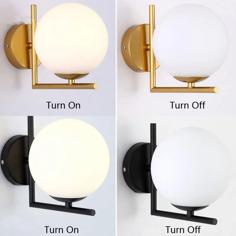 Современный стеклянный настенный светильник светодиодный бра для гостиной