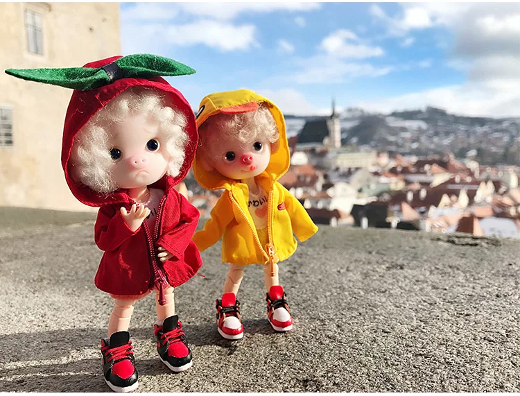 1 компл. Милый мультфильм пальто+ комбинезон для OB11, BJD 1/12 Кукла Одежда наряды Аксессуары