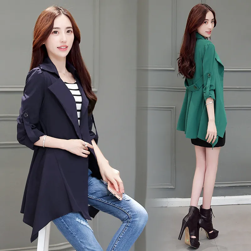 Весенняя женская верхняя одежда Новинка 2018 тонкая куртка большого размера с