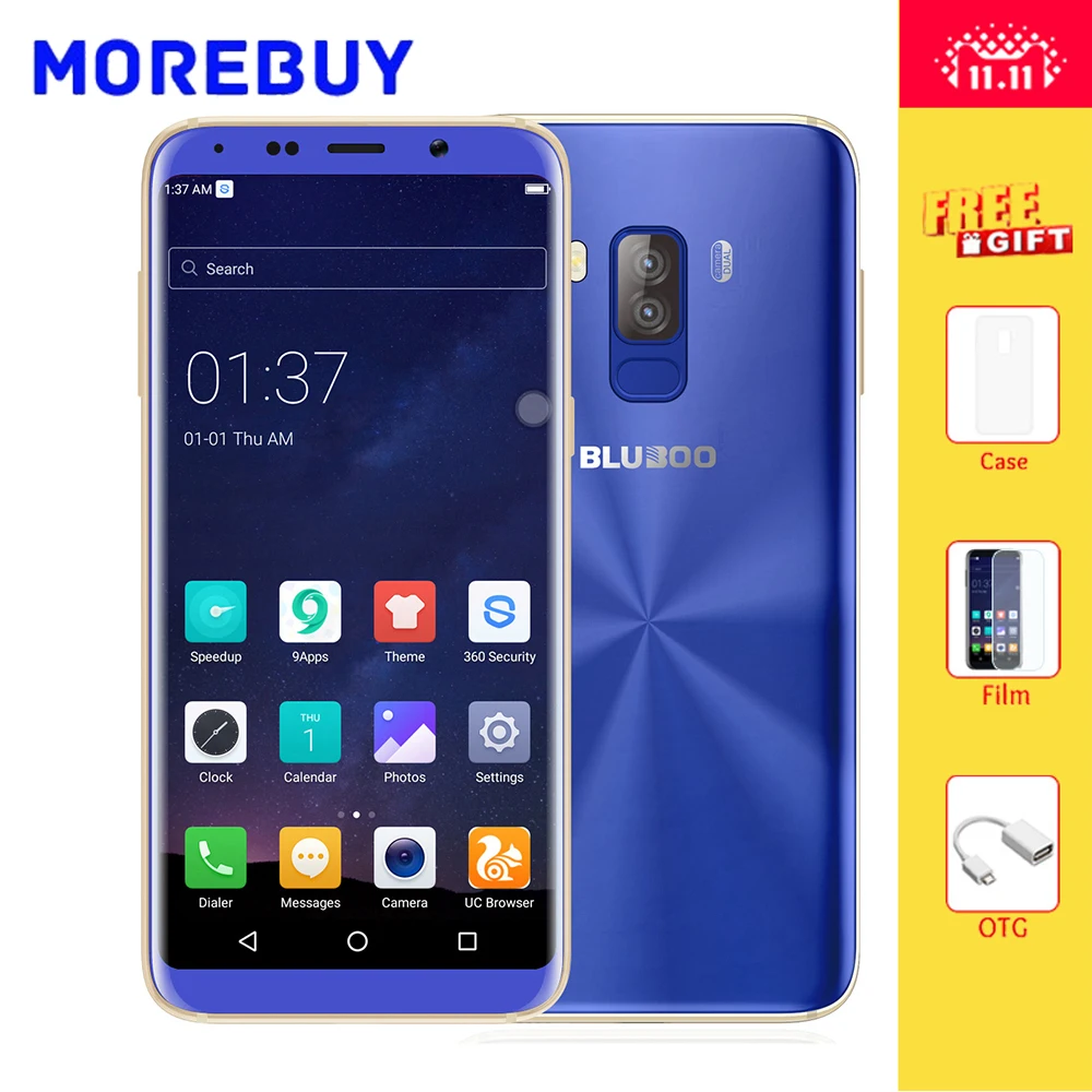 Bluboo S8 смартфон 5.7 &quotHD 18:9 полный Экран Восьмиядерный 3G Оперативная память 32 г