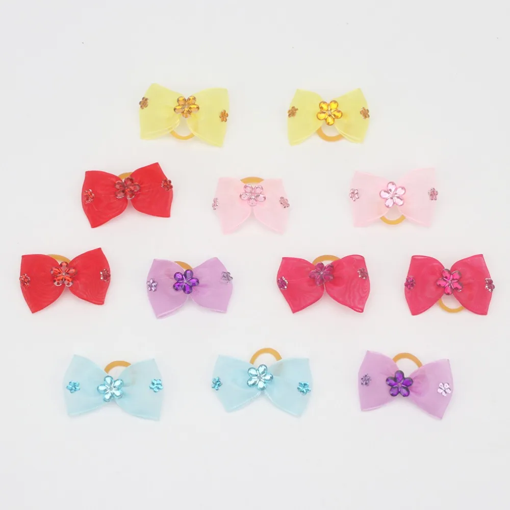 Small Dogs Accessories Bows Hair Product Yorkshire terrier For Pets Supplies Grooming animali accessori per cani | Дом и сад