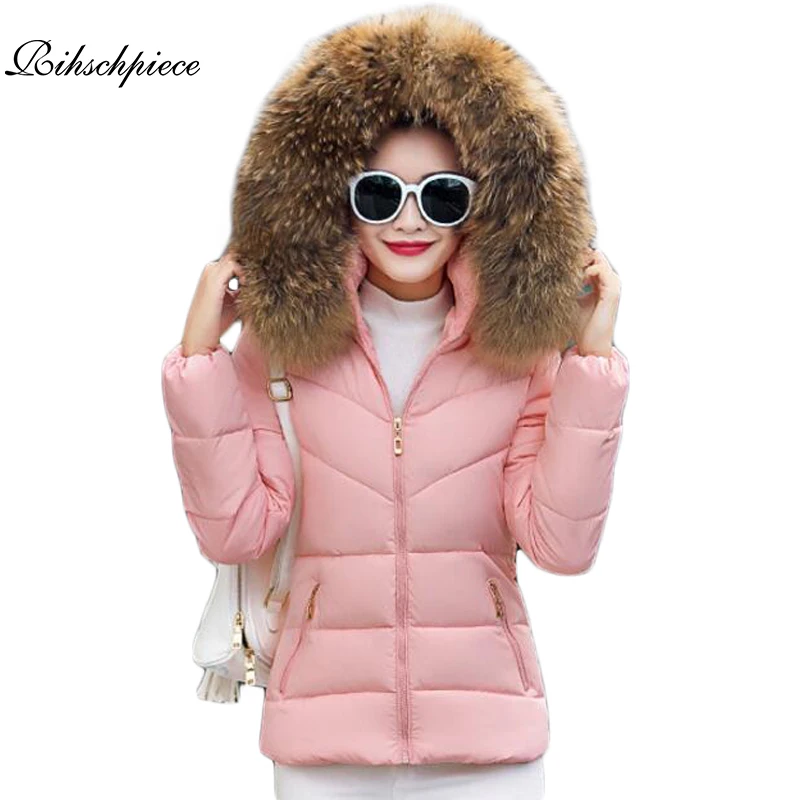 

Rihschpiece 2018 Plus Size 3XL Fur Hoodies Winter Jacket Women Parka Coat Cotton Padded Jackets Print Casual Clothes RZF1286