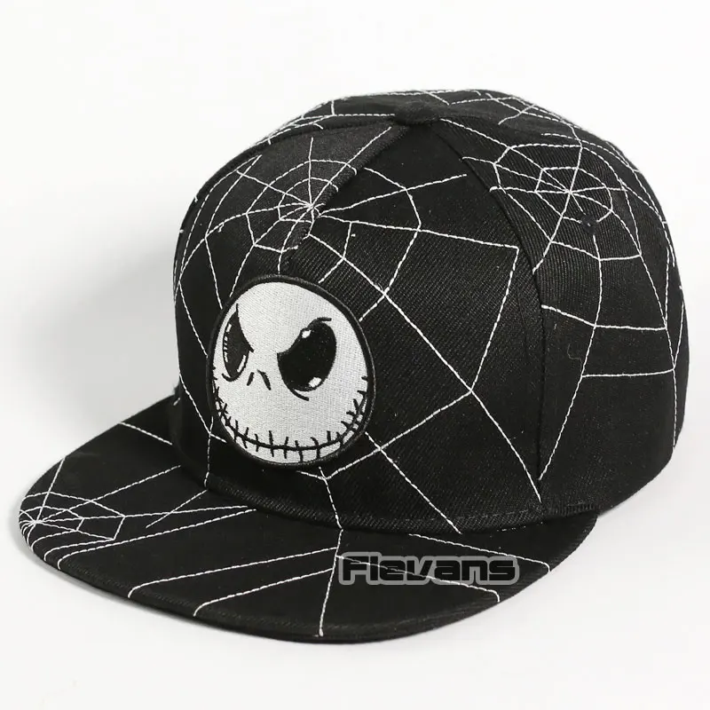 Анимация мультфильм Кошмар до Рождества Джек Скеллингтон Snapback бейсбольная кепка для мужчин мальчик кепки в стиле хип-хоп