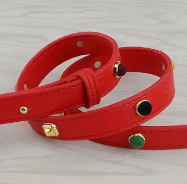Red IMIDO, заклепки, женские сменные ремешки для сумок, длинный ПУ кожаный ремень, сумка через плечо, сумка, аксессуары, части, украшение, STP136 - Цвет: Red