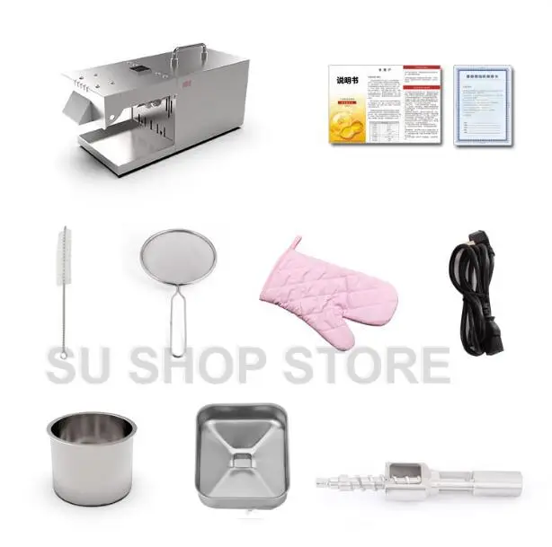 

Mini Oil pressing Machine Soybean Home Use Oil Pressers Cold Peanuts Electric Stainless Steel Oil Press Machine