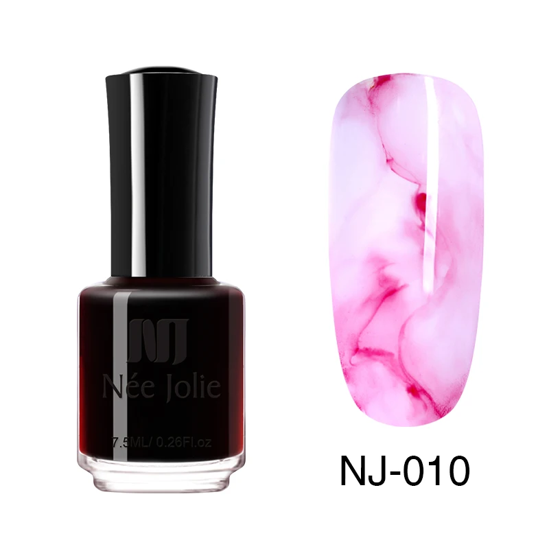 NJ-010 NEE JOLIE/Акварельные чернила, лак для ногтей, цветущий гель для ногтей, эффект дыма, Смазывающий пузырь, лак для творчества, маникюрное украшение, дизайн ногтей - Цвет: NJ-010