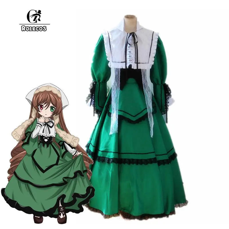 ROLECOS новый аниме Rozen косплей для девушки костюм Suiseiseki Джейд Стерн Косплей костюмы
