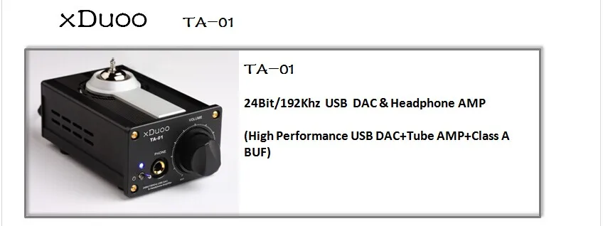 XDuoo TA-01 ламповый усилитель Hi-Fi 24 бит/192 кГц USB ЦАП для наушников Tubo усилитель