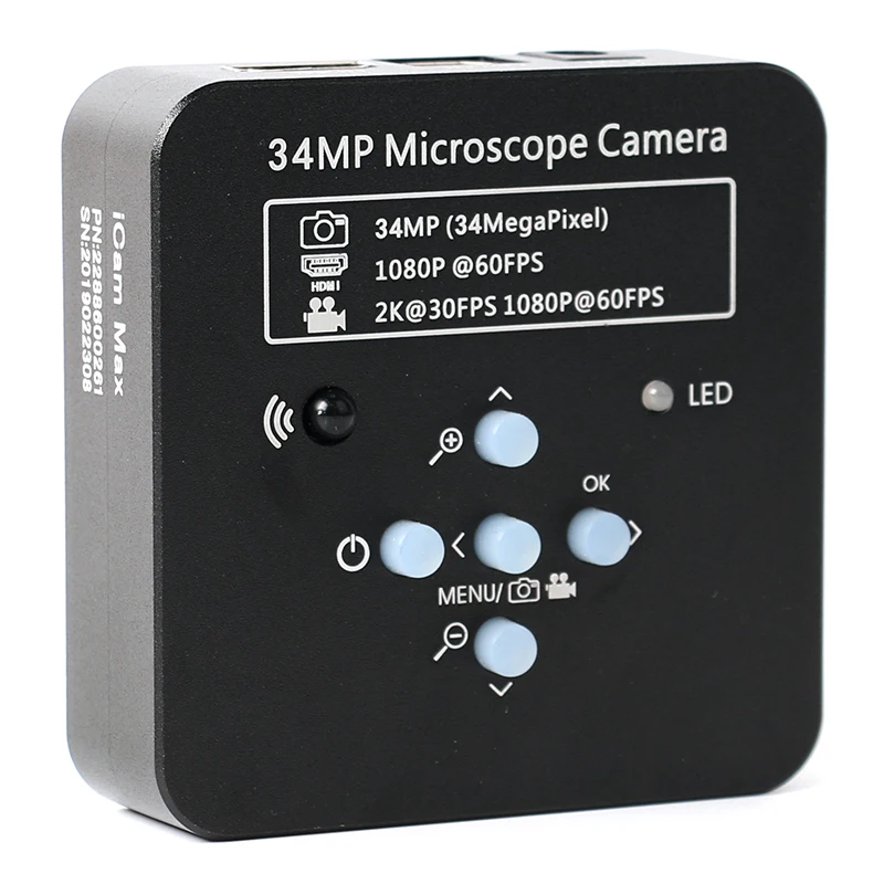 FHD 34MP 2K 1080P TF видеорегистратор HDMI USB промышленный электронный цифровой микроскоп