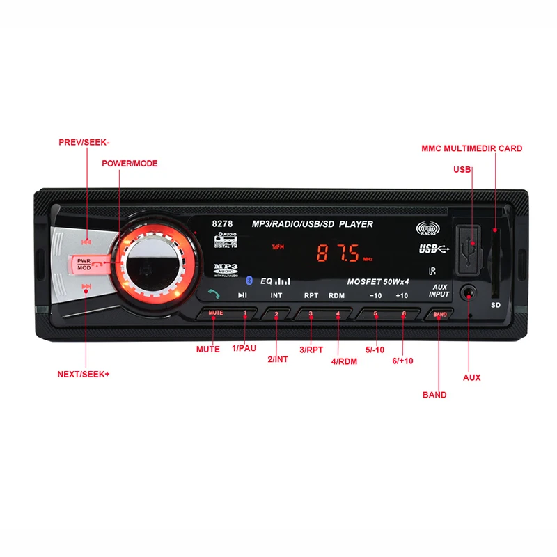 Автомобильный аудио U диск MP3 Авто Bluetooth mp3 плеер без экрана звук fm тюнер