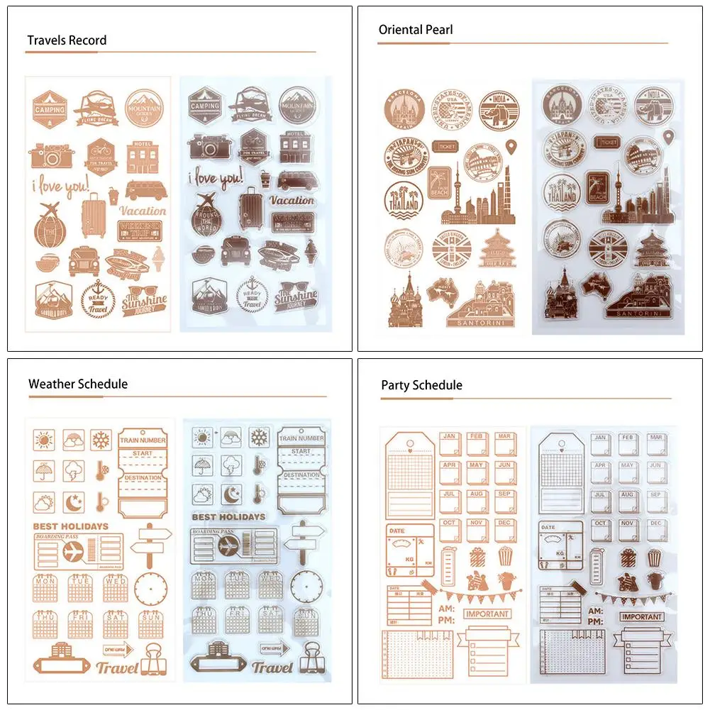 Инновационный ПВХ туристические марки для Скрапбукинг самодельная открытка