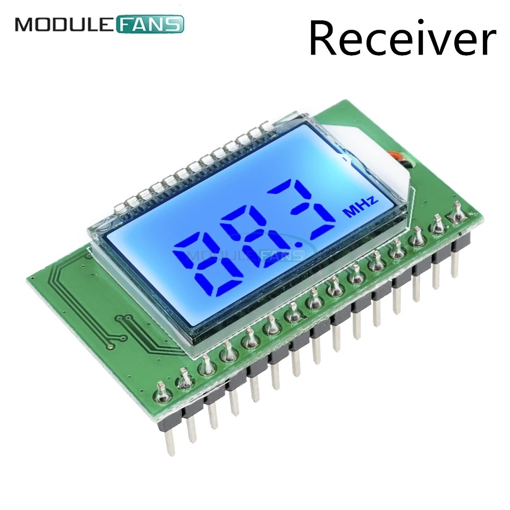 Receiver Wireless PLL LCD 87-108MHZ Digital FM Radio Transmitter/Receiver Module Microphone Stereo Board Noise Reduction Diy Kit - Цвет: Receiver