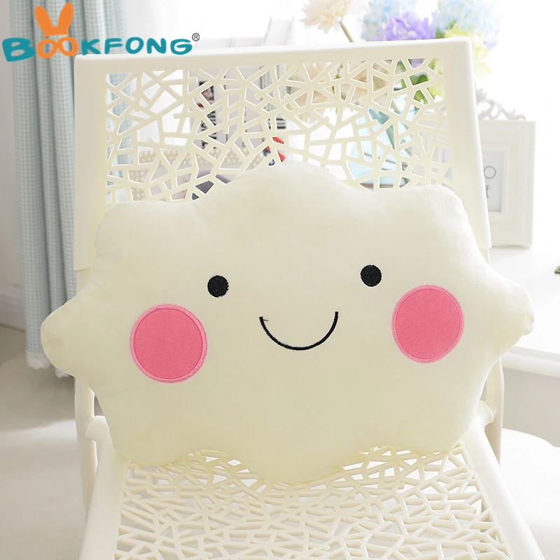BOOKFONG 35 см Kawaii мягкий смайлик лук Облако Подушка хлопок Мягкая Подушка плюшевая игрушка