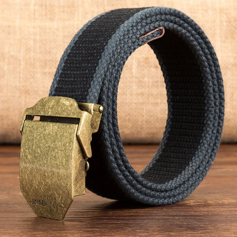 Quality Unisex canvas belt retro high quality Alloy Automtaic buckle men casual simle Men and Women cowboy pants | Аксессуары для