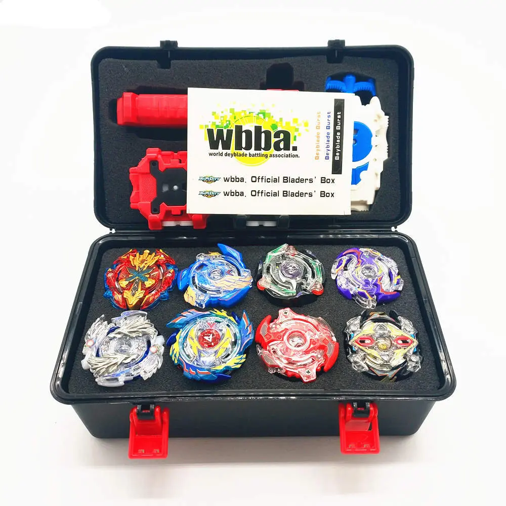 BOX 1 Набор топов пусковые устройства Beyblade игрушки со стартером и коробкой Bayblade Металл Бог взрыв волчок Bey Blade лезвия игрушки - Цвет: BOX 1