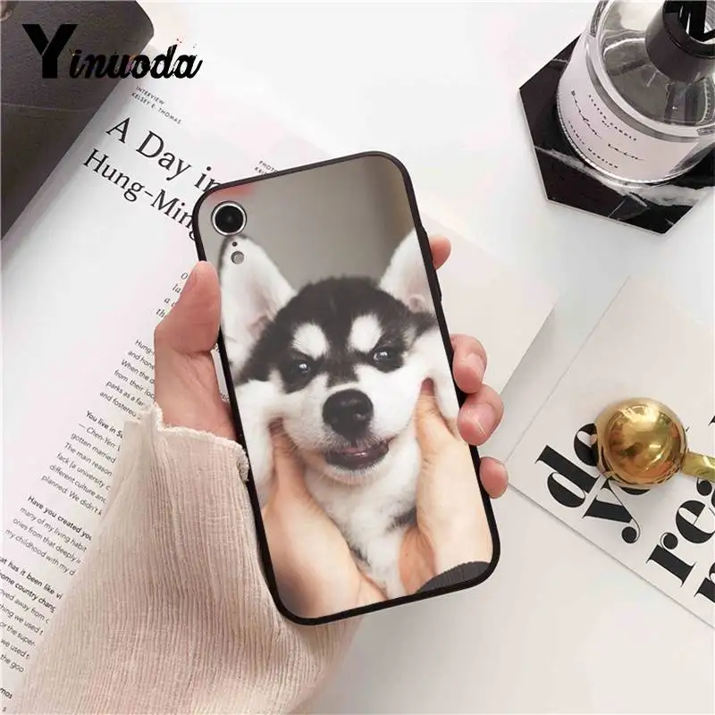Yinuoda чехол для телефона с изображением животных хаски милых щенков собак iPhone 8 7 6 S