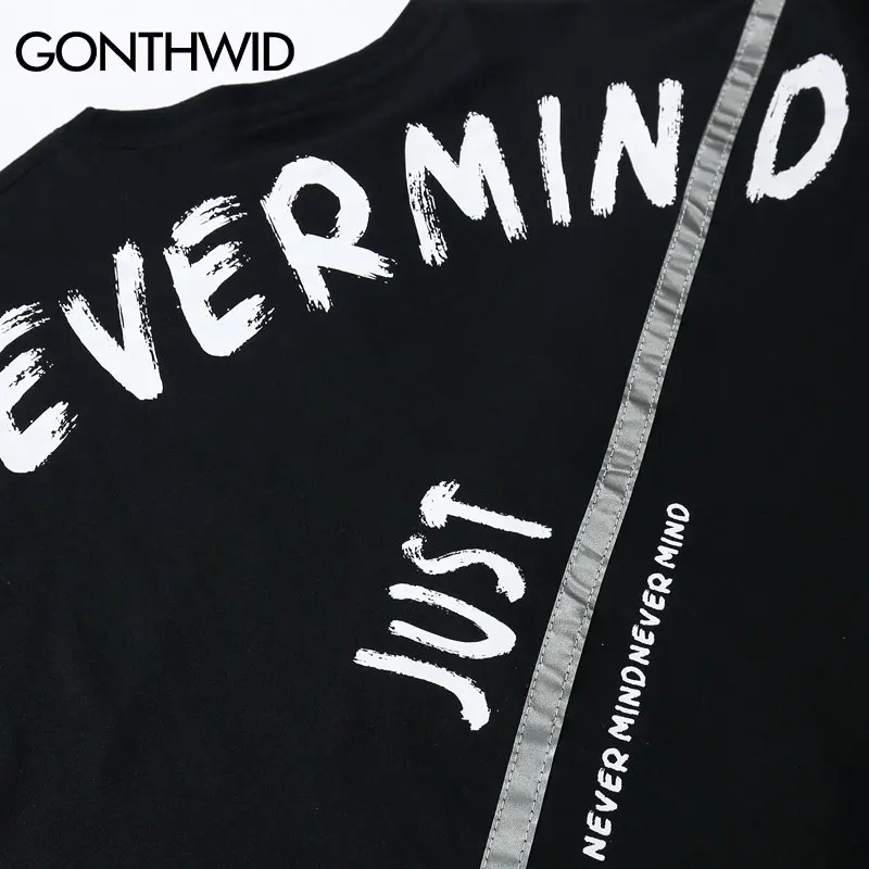 GONTHWID 3 м светоотражающие полосы передний карман на молнии Футболки Уличная