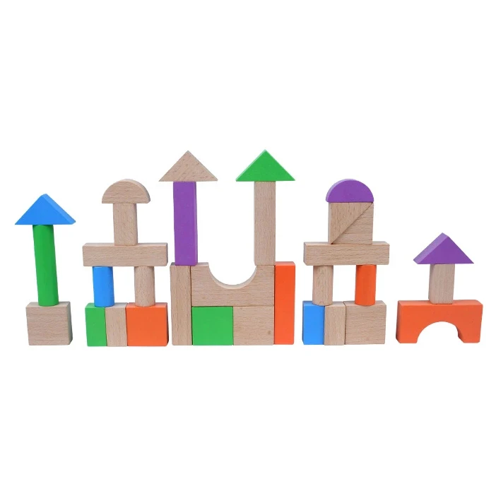 Обучающие деревянные игрушки Chanycore для детей строительный дом 40 шт. мм
