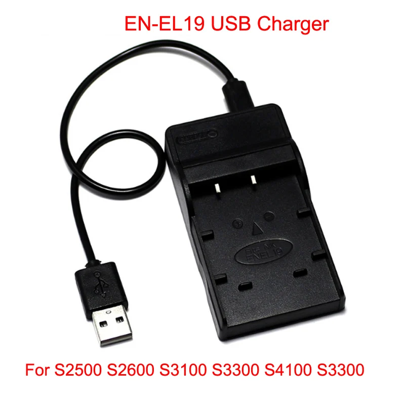 EN-EL19 10 шт./лот USB Порты и разъёмы цифровой Камера Батарея Зарядное устройство для nikon EN-EL3 EN-EL9 EN-EL10 EN-EL12 EN-EL14 EN-EL15 EN-EL19 EN-EL20 - Цвет: EN-EL19