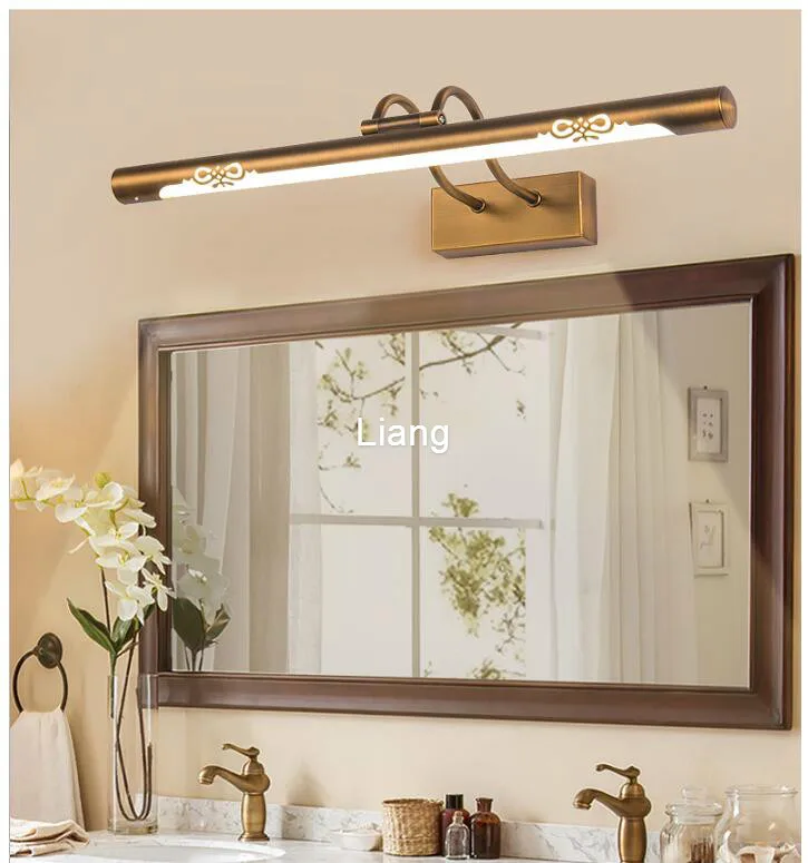 Бесплатная доставка светодиодный светильник в бронзовом стиле с медным зеркалом