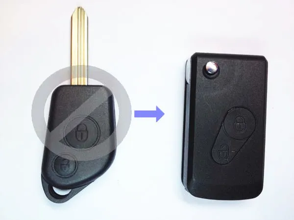 KEYECU новый модифицированный сменный раскладной дистанционный чехол для CITROEN Saxo