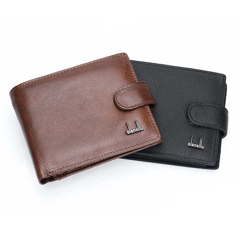 Brand Genuine Leather Men Wallets With Coin Pocket Brown Wallet Purse Male High Quality wholesale price | Багаж и сумки